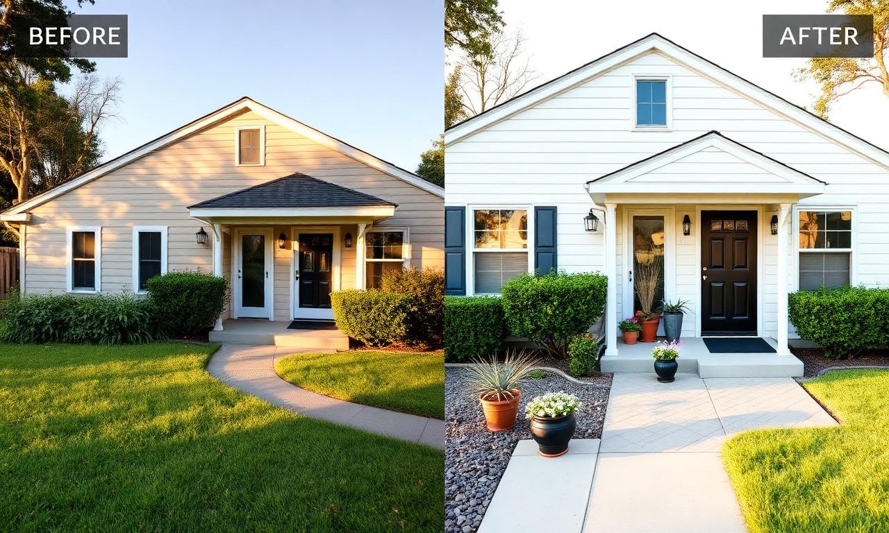 Curb appeal before and after